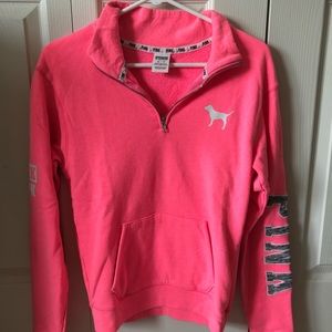 Pink quarter zip